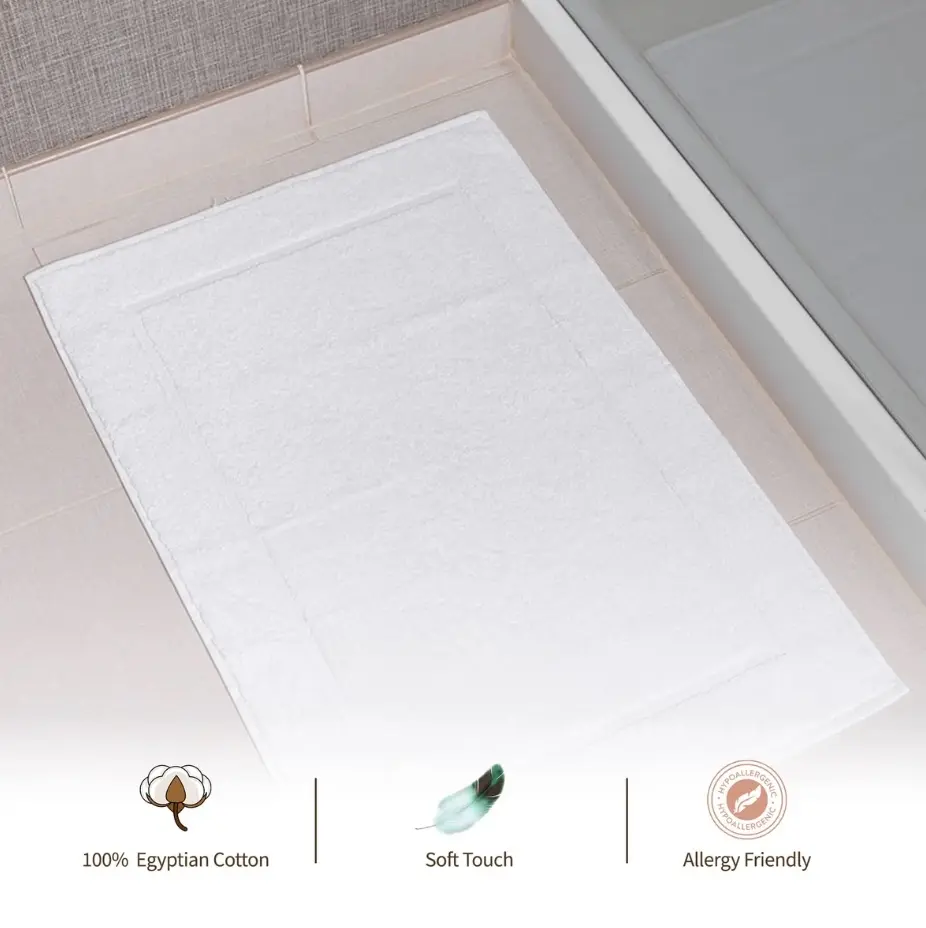 Bath Mat Premium 330GMS (100% Cotton) Plain Border